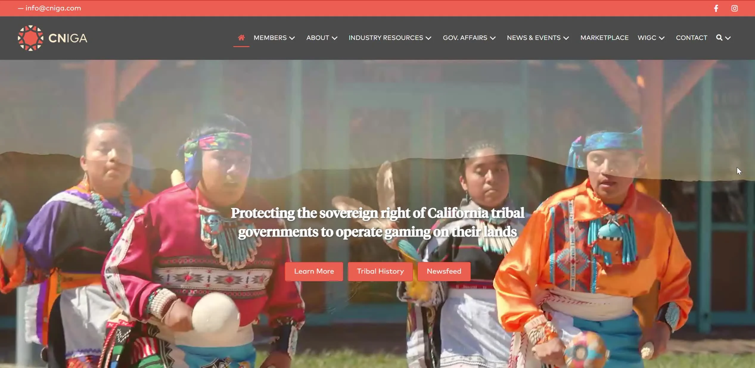 CNIGA website and Western Indian Gaming Conference app project by BurkeMedia Productions