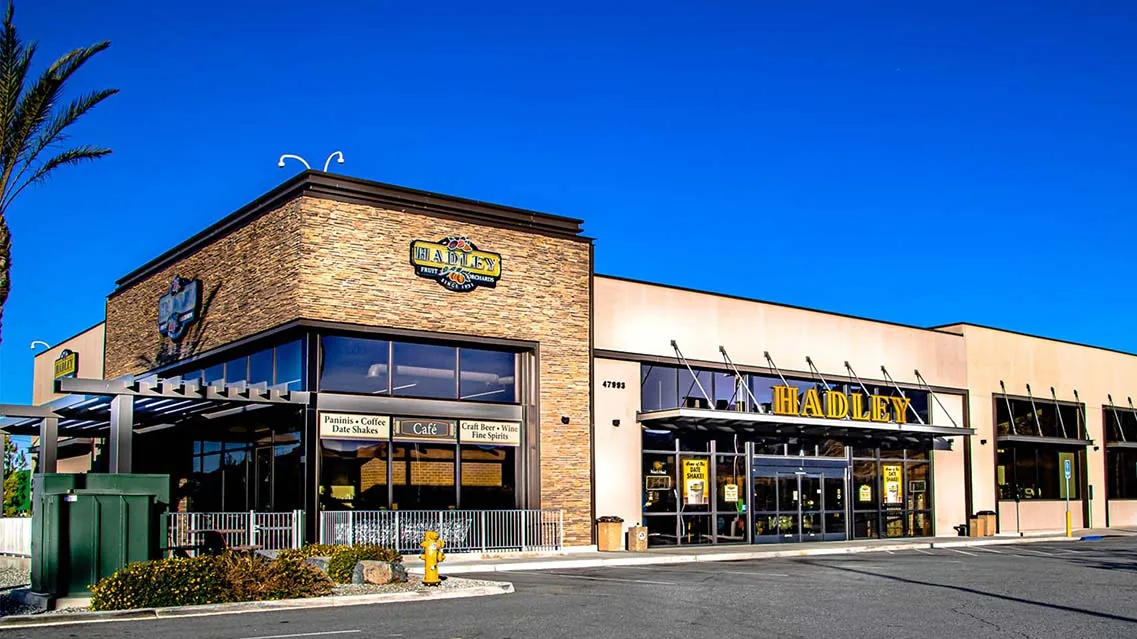 Hadley Fruit Orchards storefront in Cabazon, California