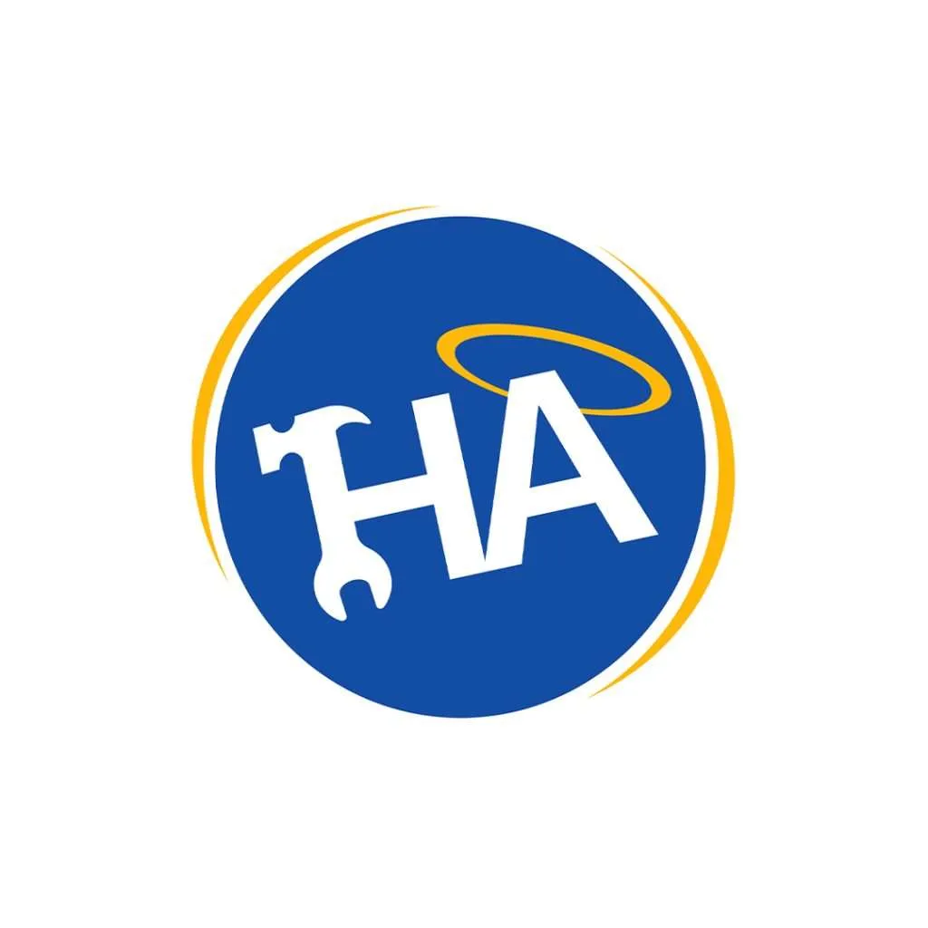 Handy Angels hammer wrench and halo logo by BurkeMedia Productions