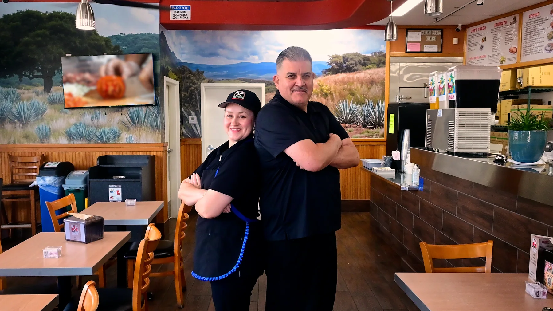 Victor and Carmen, owners of Victor's Mexican Food.